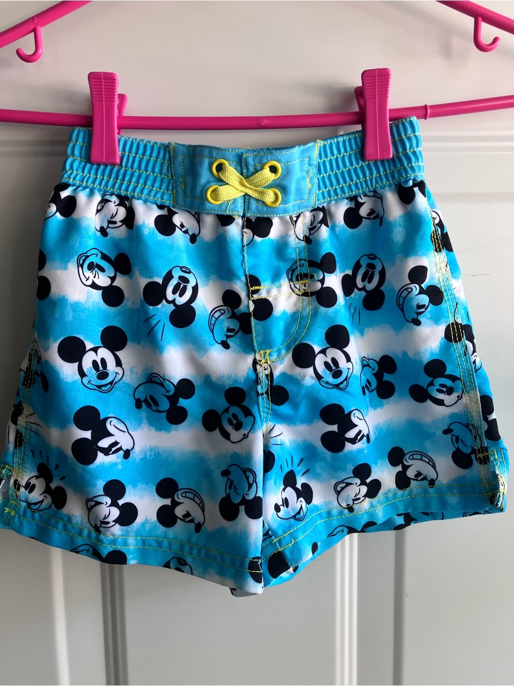 Disney boys swim shorts blue black white Mickey Mouse size 4T
